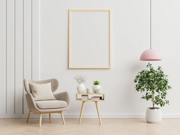 poster-with-vertical-frames-empty-white-wall-living-room-interior-with-blue-velvet-armchair-3d-rendering_41470-2907
